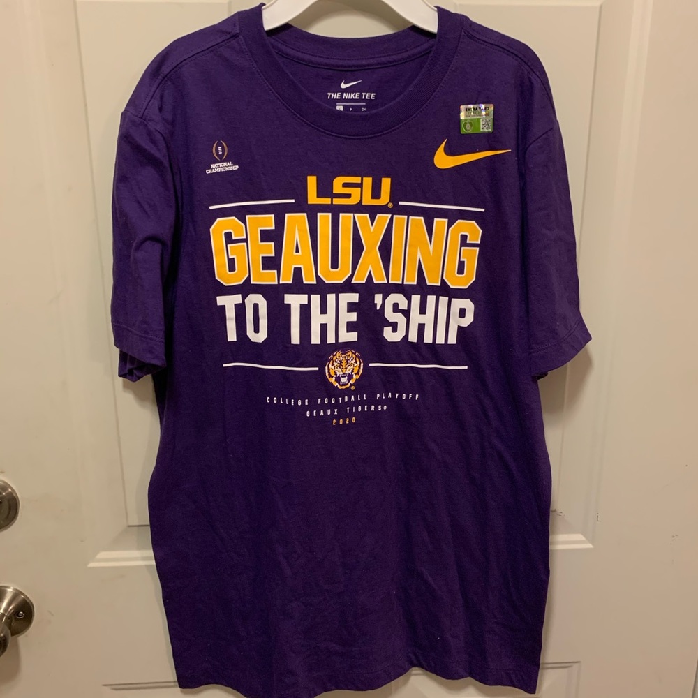 4/$50 NEW Nike TO THE SHIP 2020 LSU Tee Men SMALL